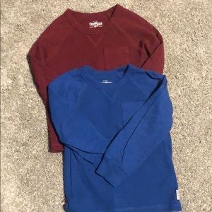 Two Oshkosh long sleeve shirts
